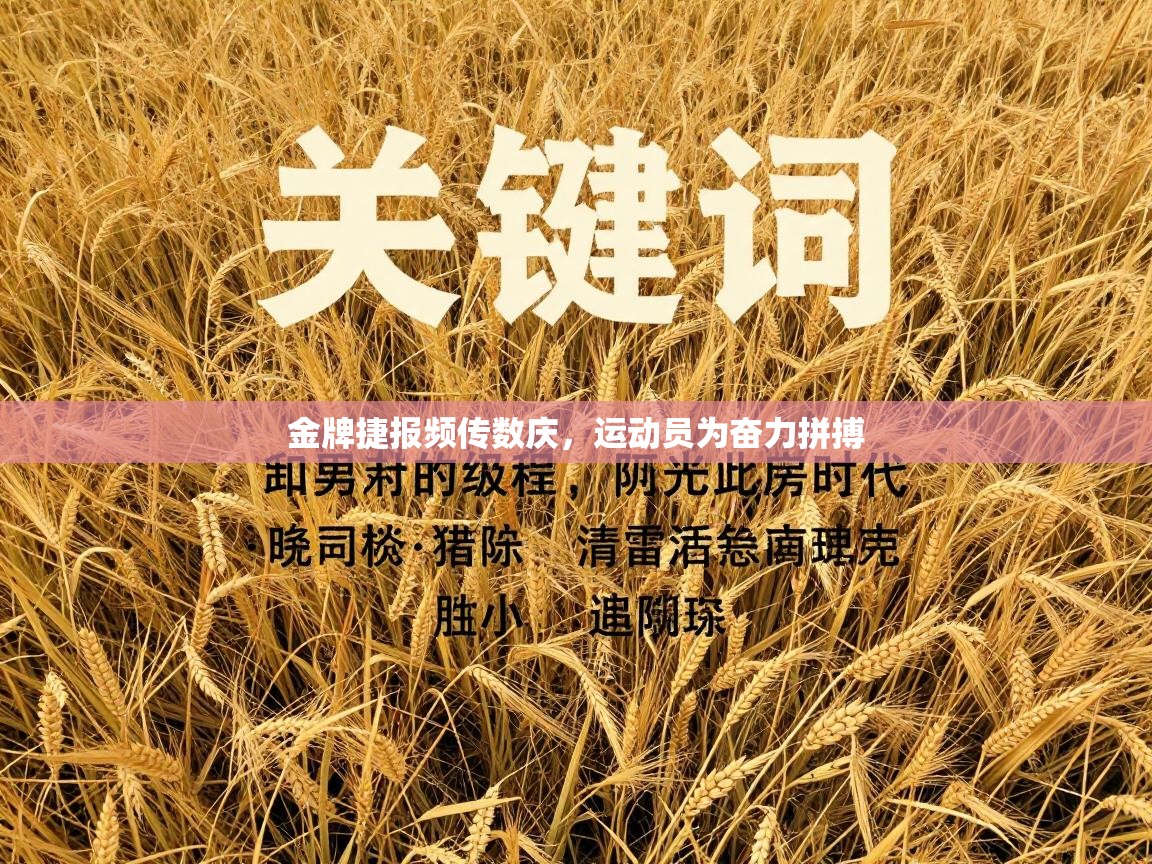 金牌捷报频传数庆,运动员为奋力拼搏 第1张